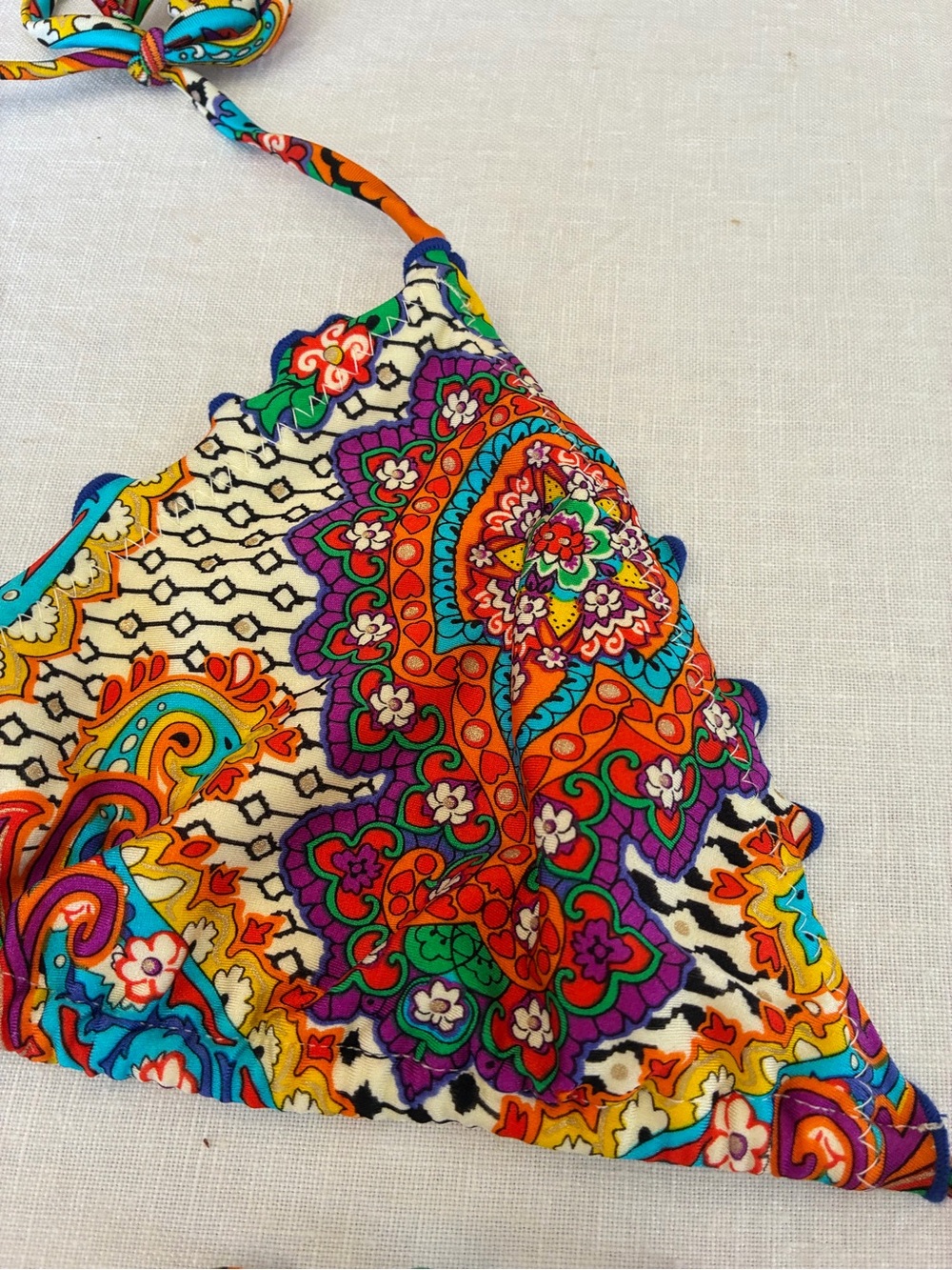 Luli Fama Samba Caracol Wavey string cheeky Bikini Top & Bottom Set M - Picture 4 of 14
